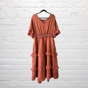 Bloomchic // NWT Plus Size Women’s Tiered Flowy Dress with Ruffles Boho Style